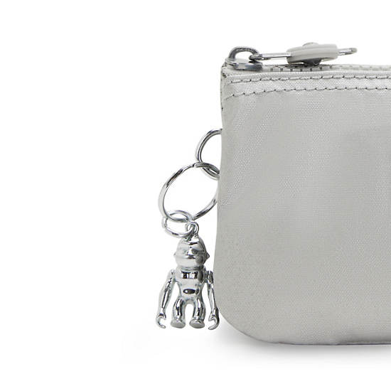 Kipling Creativity Small Metallic Pouch Tassen Zilver | BE 2109XY